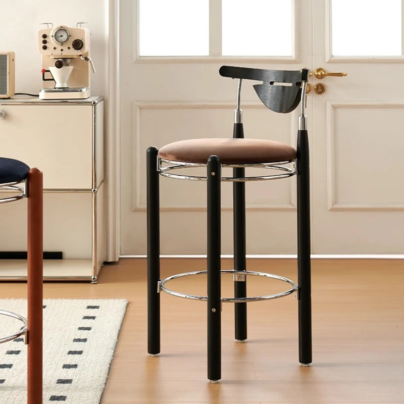 الشمال غرفة المعيشة كراسي بار تصميم أسود مطعم كراسي بار خشبية الجمالية الحديثة Sillas Para Comedor أثاث فريد من نوعه