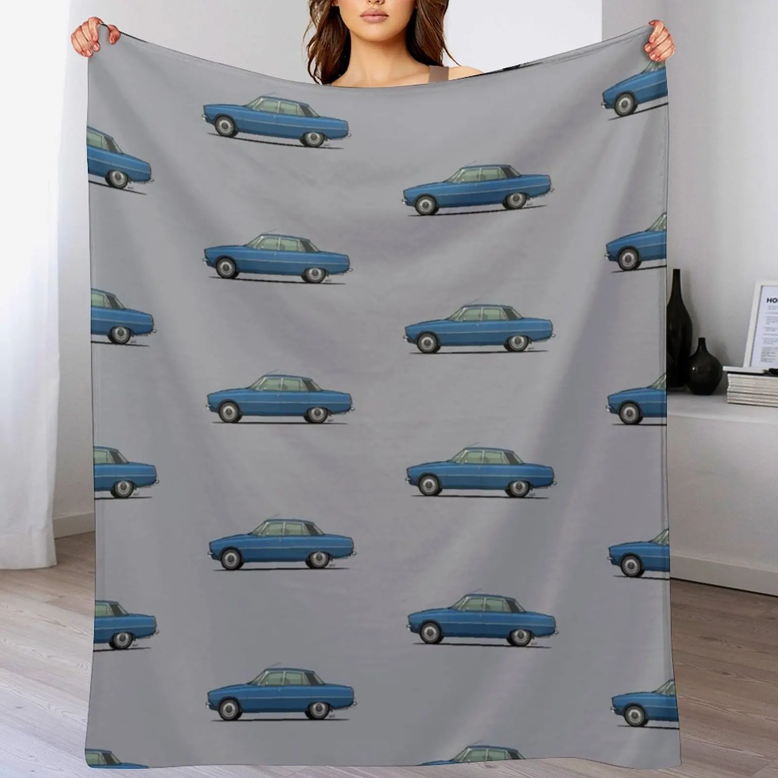 Rover P6 Single Illustration Throw Blanket Warm Flannel Blanket for Couch Chair Bedroom