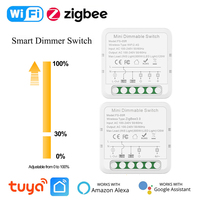 Tuya ZigBee/WiFi Smart Dimmer Switch Module Dimmable Light Switch Need Neutral APP Control Works with Alice Alexa Google Home