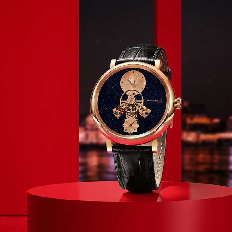 

Shanghai Watch Men's Series Metropolis Series Dome 43mm Central Pendulum Mechanical Watch