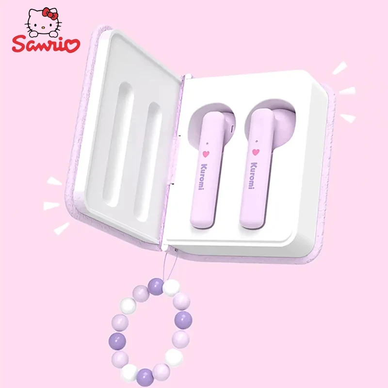 Sanrio JS-0106 Verdadeiro Sem Fio Bluetooth Headset, Kawaii Cinnamoroll Auscultadores, My Melody Desenhos Animados, Kuromi, Touch Control, Jogo Fone de Ouvido