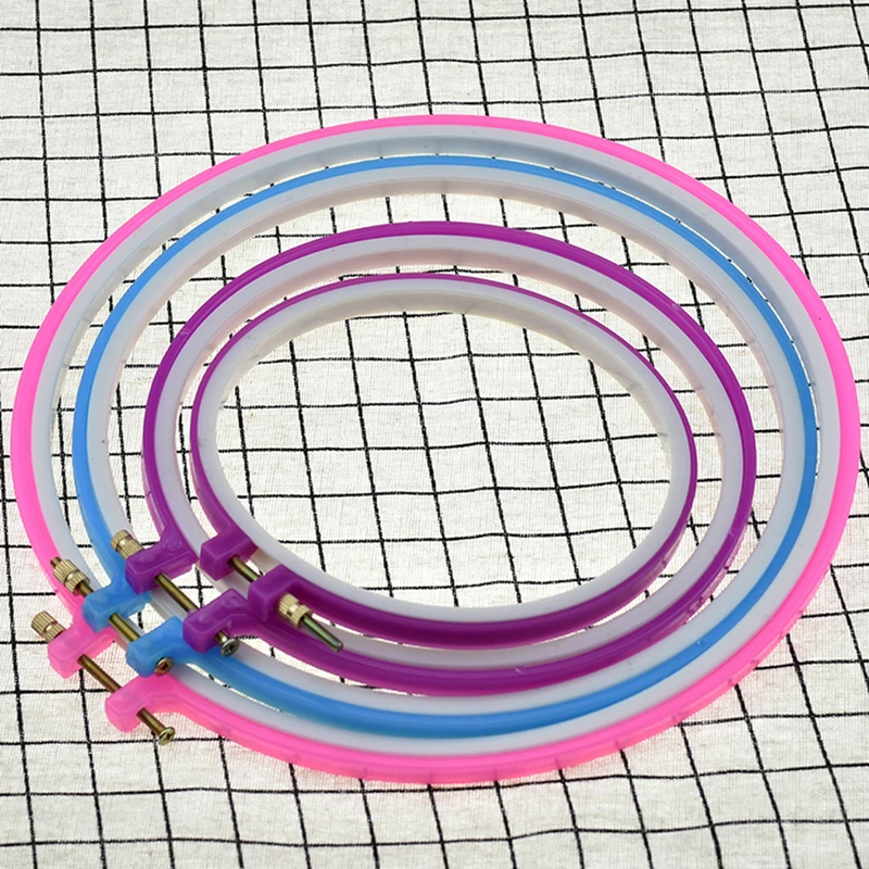 

28CM Embroidery Hoops Round Cross Stitch Rack Plastic Embroidery Hoop Frame Rings for DIY Cross Stitch Sewing Craft Tools
