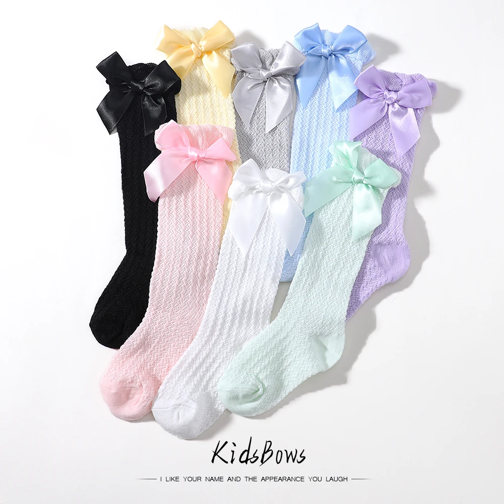 4Pcs/Set 0-3 Age Newborn Socks Baby Kids Clips Bows Cotton Socks Hairpin Set Girls Gift Cute Headwear Kids Baby Hair Accessories