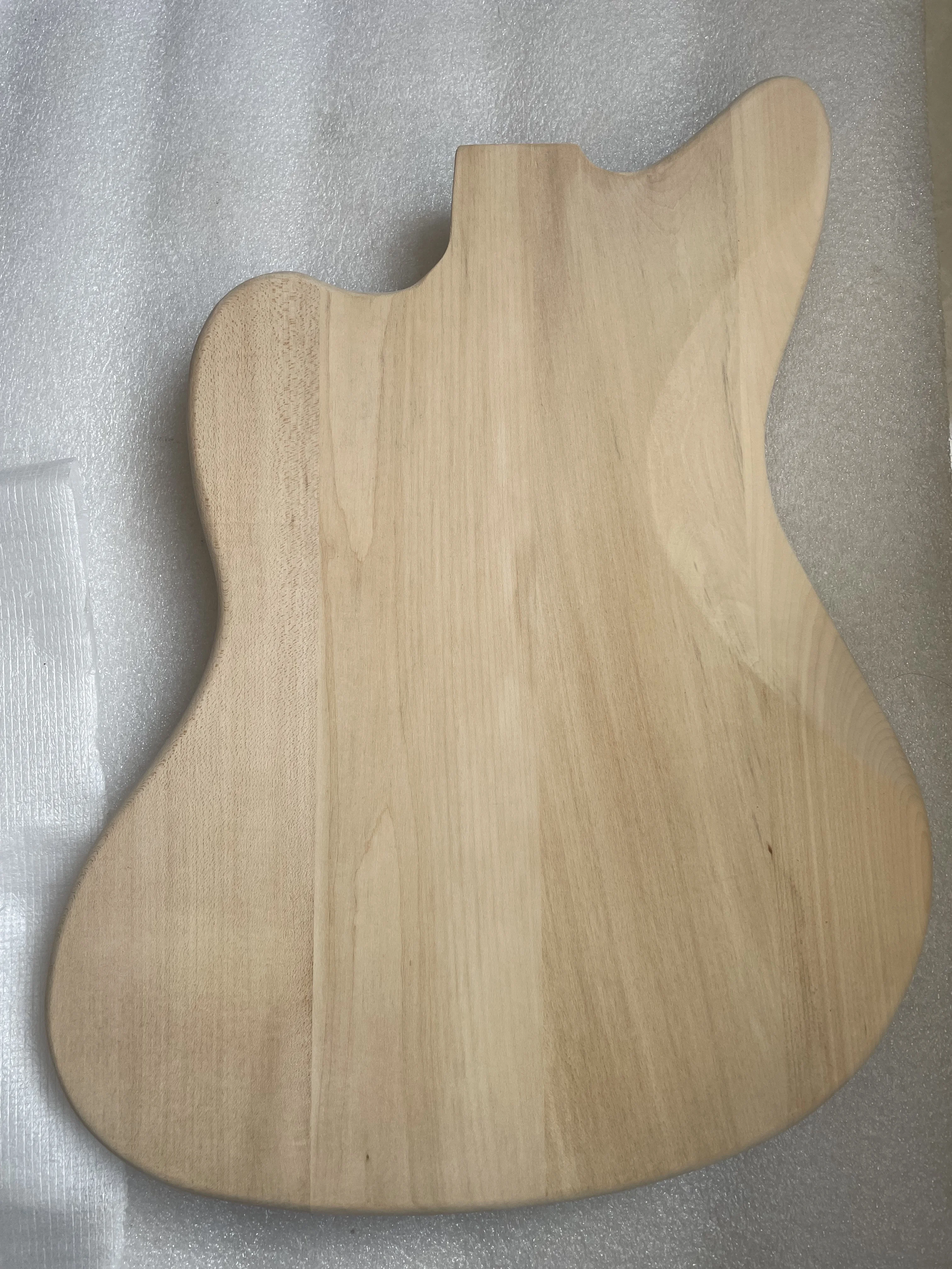 DIY Electric Guitar Body Unfinished Basswood Blank Barrel Replacement, JM Style Guitar Part, with Pickguard High Quality