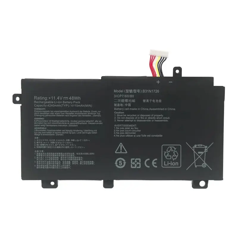 For asus fx80g for  flying fortress fx86f/g fx95g fx505g fx504g battery b31n1726
