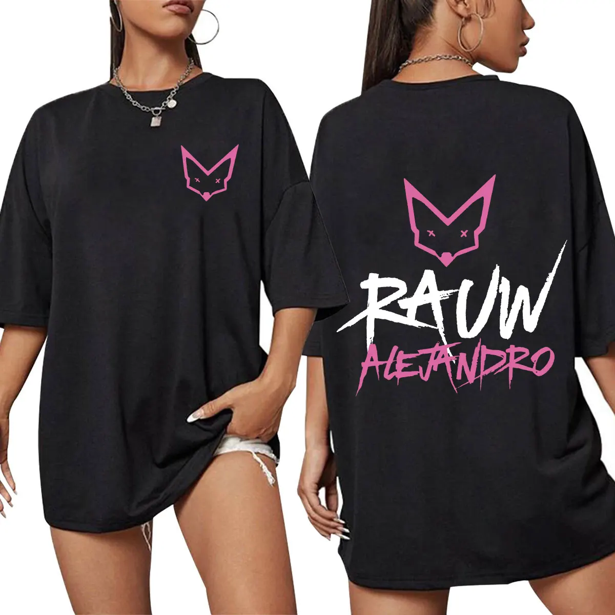 Rauw Alejandro T Shirt Cartoon Print Kawaii Short Sleeve Tee Shirt Men Women Clothes 100% Cotton Casual O-Neck Oversized T-shirt