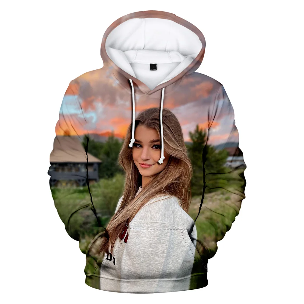 Brooke Monk Hoodie Young Youtuber Long Sleeve Women Men Hooded Sweatshirt Harajuku Streetwear 3D Clothes