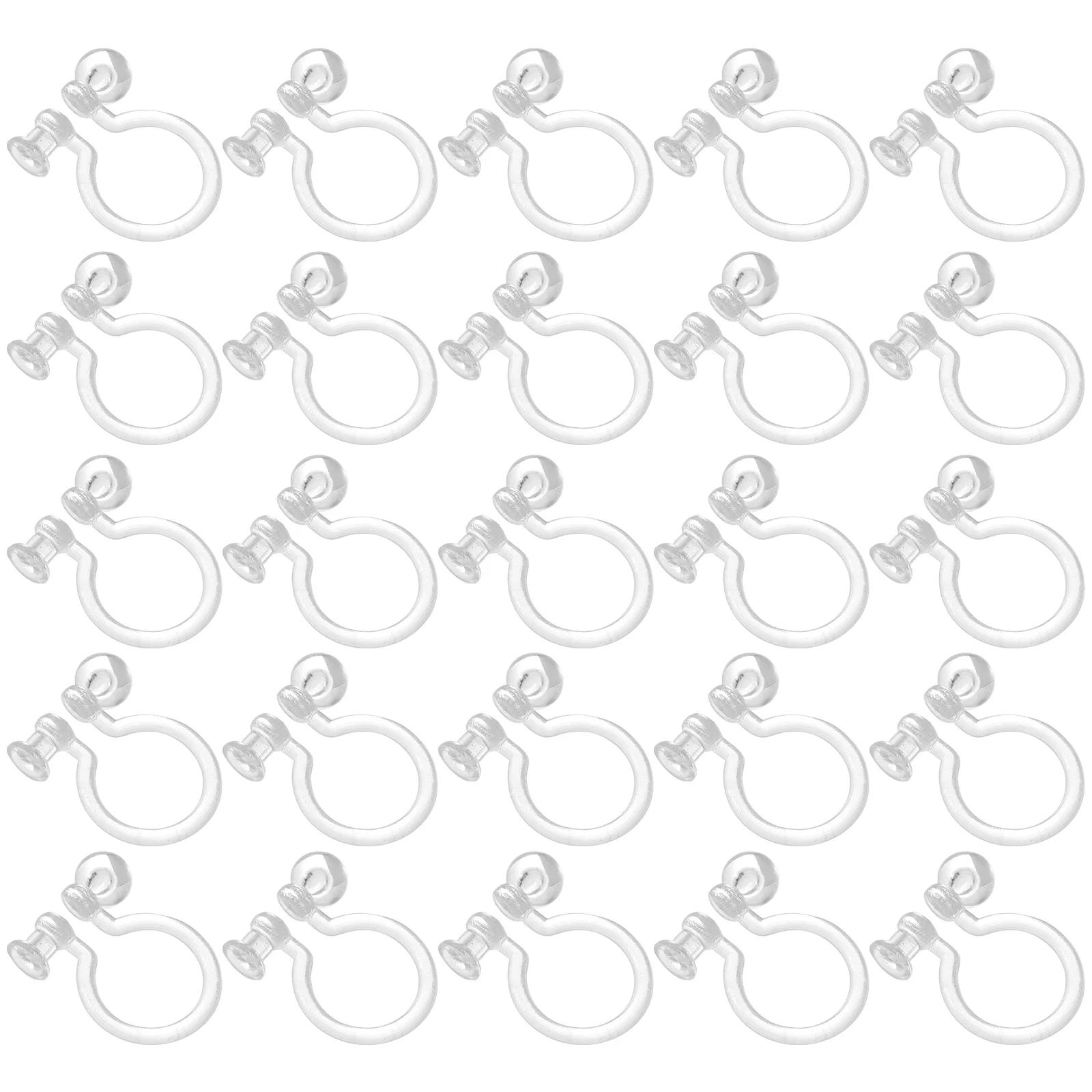 

50 Pcs Earring Converter Support Patches for Earrings Plastic Clip Jewelry Making