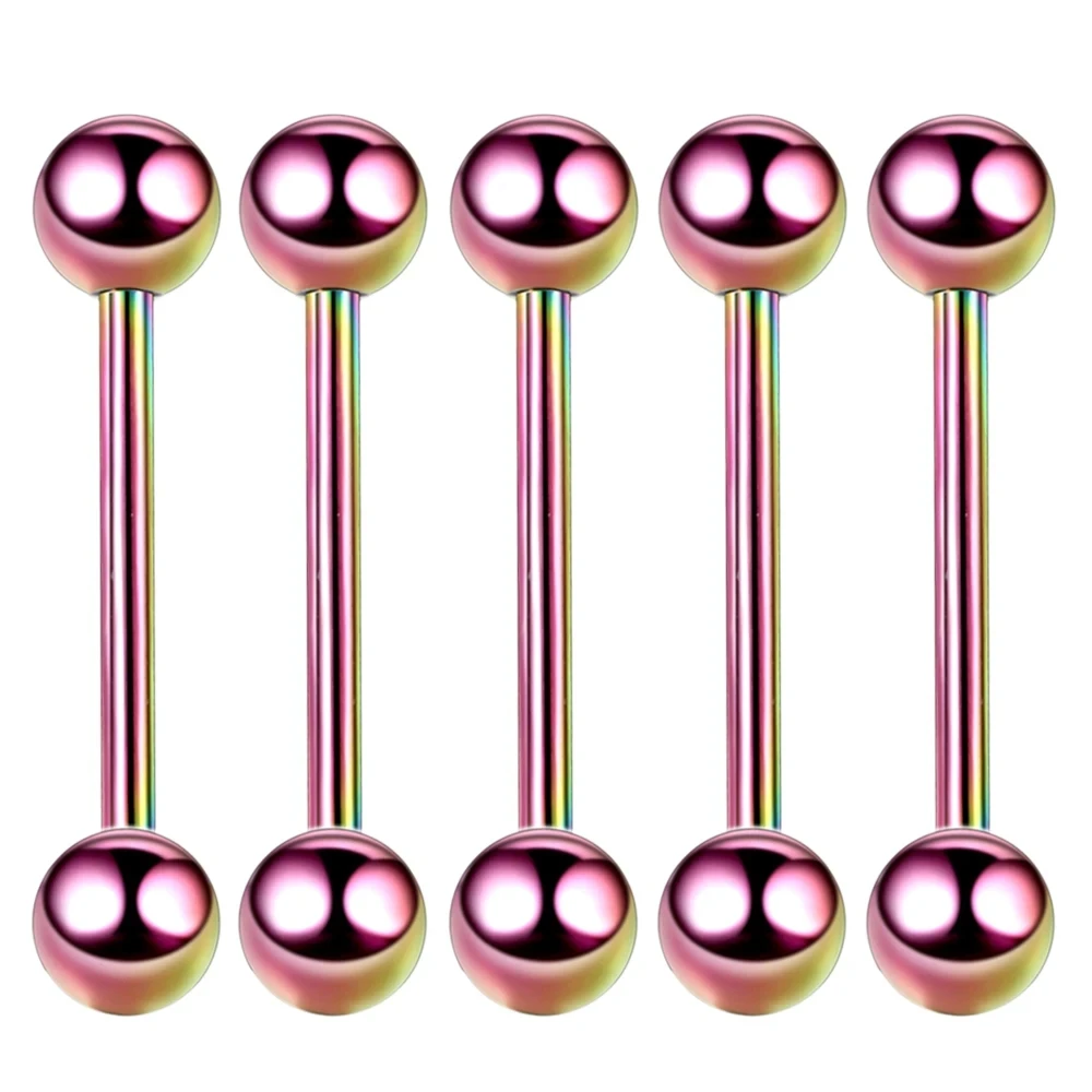 5/50pcs Internal thread Piercing Sexy Barbell G23 Titanium Tongue nail External 14G 16G Jewelry Long Industrial Barbell earrings