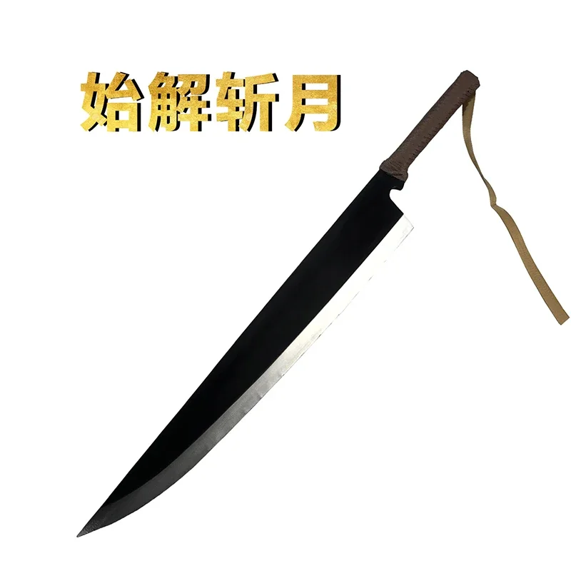 Anime  Sword Zanpakutou Kurosaki Sword Black Knife Props Ninja Katana Knife 1:1 Samurai Sword Weapon Safety PU 106cm