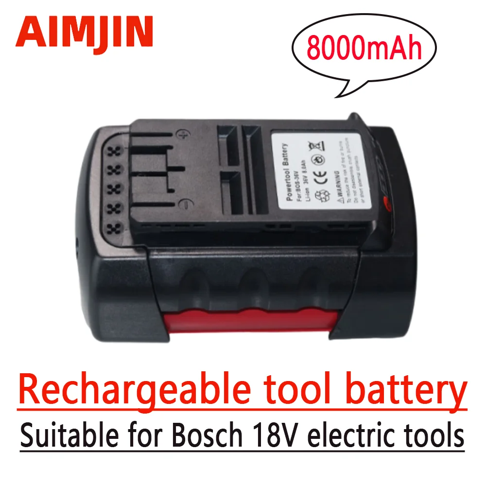 

8000mAh ultra large capacity lithium-ion battery compatible with Bosch GBH36V-L BAT810 BAT836 BAT840 36V power tools