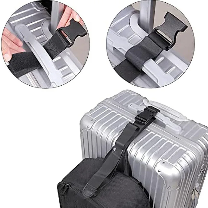 Travel Luggage Strap Suitcase Belts Elastic Telescopic Travel Bag Belt for Suitcase Fixed Belt Travel Buckle Strap Baggage Belts