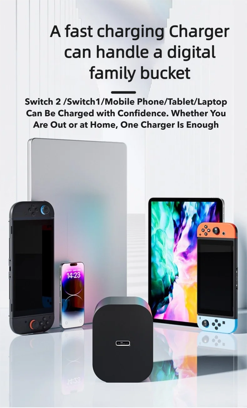 60 واط محول التيار المتردد للتبديل 1/2 إمدادات الطاقة 20 فولت/3A سريع USB C إلى نوع C الحبل دعم وضع قاعدة التلفزيون للتبديل 2 كابل شحن