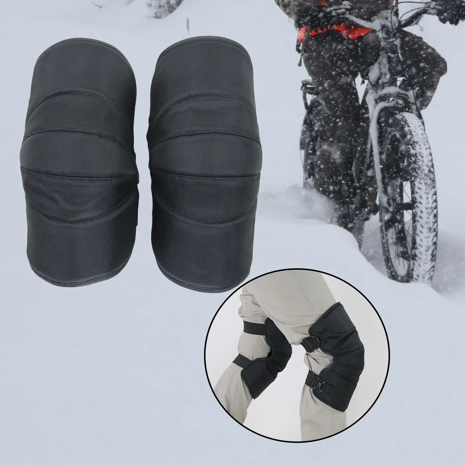 Motorcycle Knee Pads Winter Windproof Elastic Wear Resistant Knee Sleeves for Bicycle Motorcycle Motocross Ski Cold Weather
