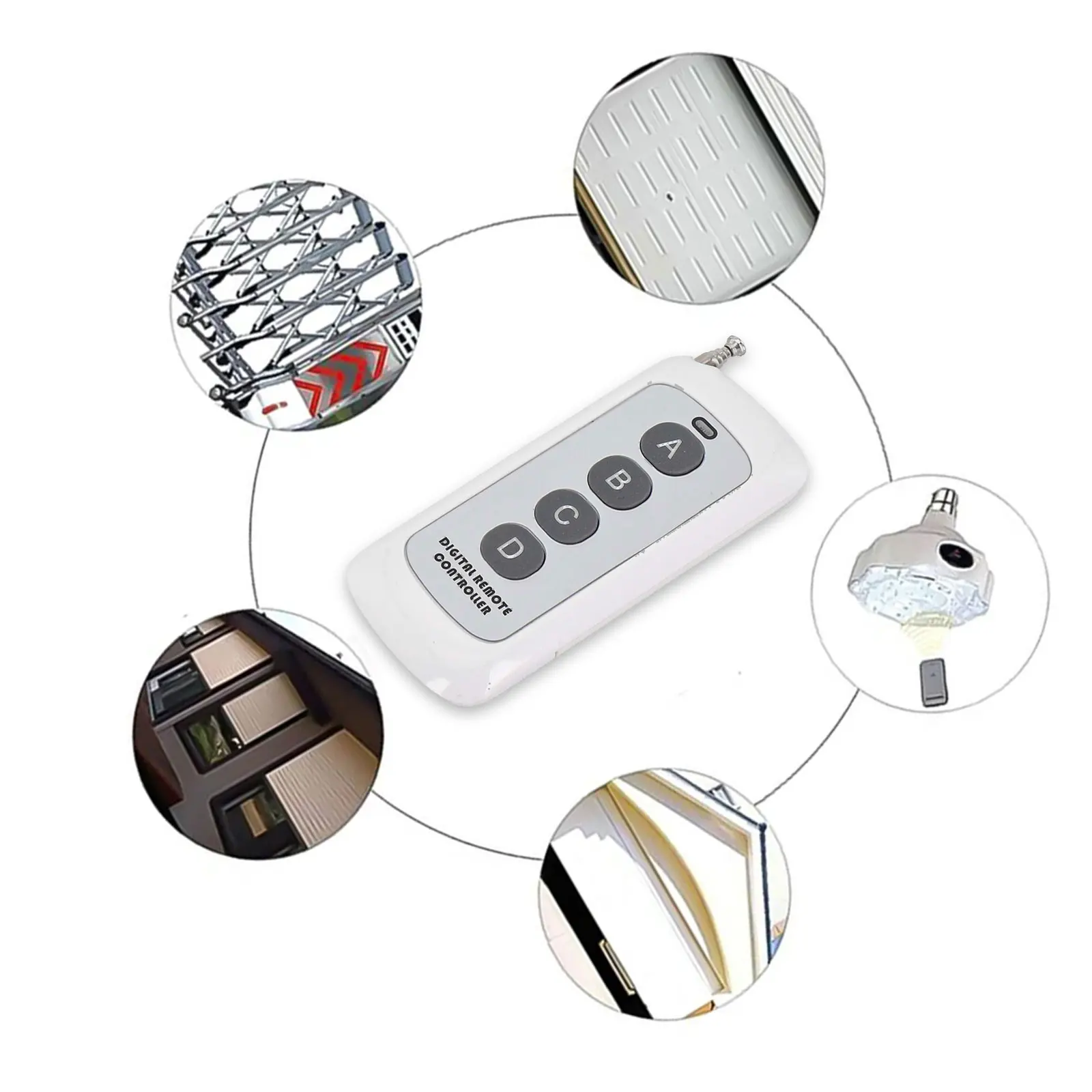 433.92MHz RF Duplication Remote Control 500m 4 Button Wireless Keychain For Gate Garage Door Opener Copying Device
