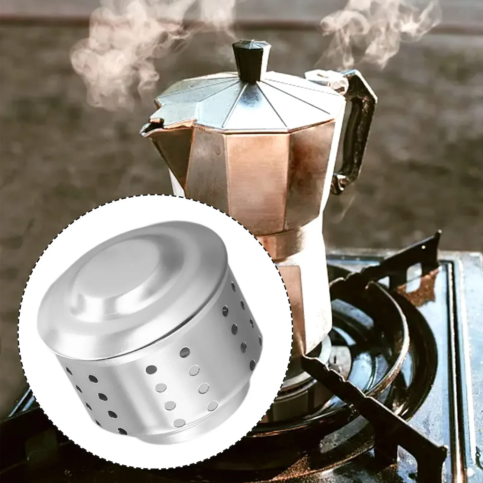 Stainless Steel Moka Pot Anti Splash Cover Splash Valve Stovetop Espresso Coffee Maker Accessories Anti-Splash Valve Cover