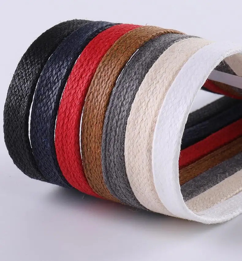 2 Stück/6 Stück Neue Flache Baumwoll-Schnürsenkel 0,6 cm Breit Gewachste Schnürsenkel für Sneaker Stiefel Wasserdichte Leder-Schnürsenkel 80/100/120/140/160cm – Detail 4