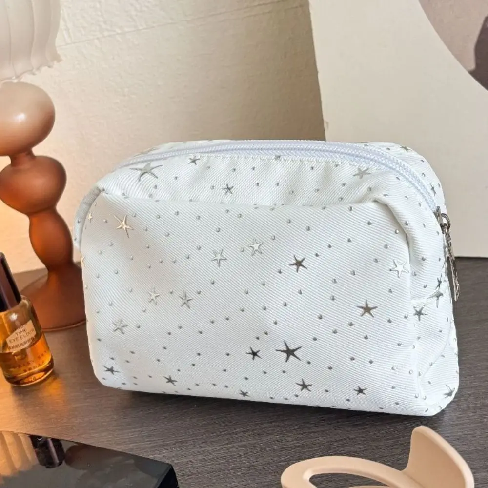 1pc New Shining Star Pattern Storage Bag Portable Multi-functional Cosmetic Bag Large Capacity Coin Purse Gift