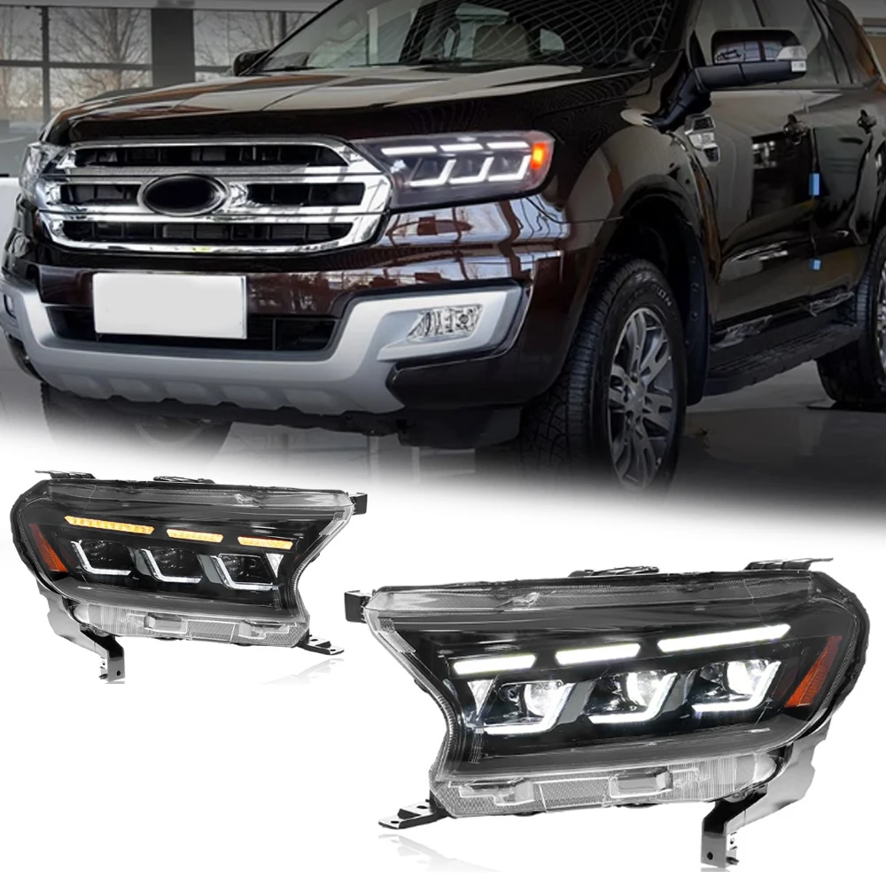 

Styling LED HeadLights for FORD RANGER 16-20 new style led DRL Car head lamp Assembly Signal Auto Accessories Modified Lamp