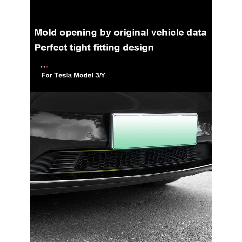 For Tesla Model Y 3 Air Intake Insect Proof Net Split Front Bumper Inlet Protective Mesh Cover Car Modification Accessories