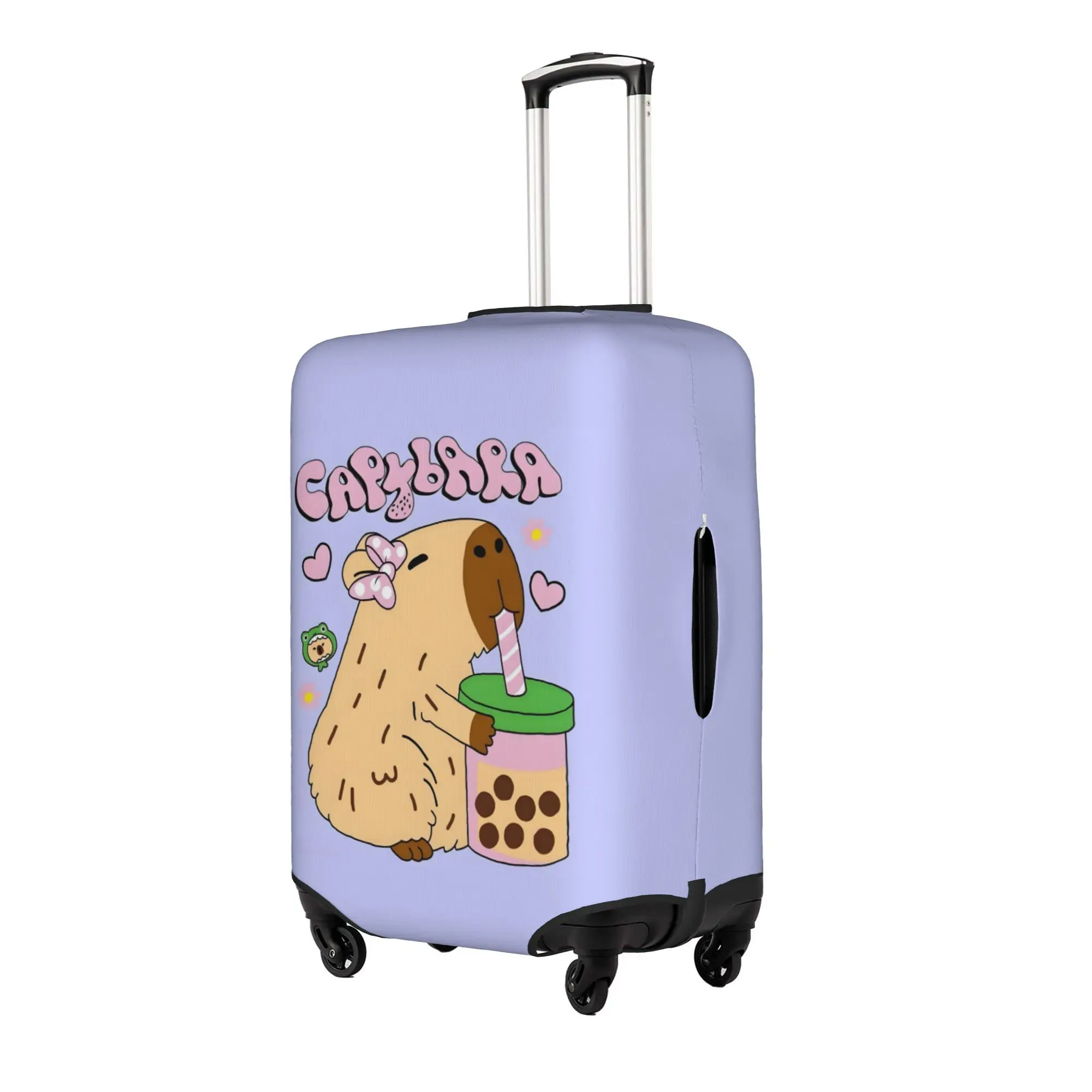 Funny Colourful Creative Capybara Printed  Luggage Cover Elastic  Travel Suitcase Protective Covers Fits 18-32 Inch