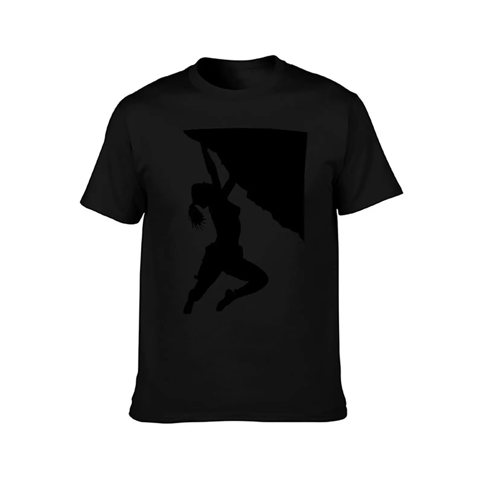 girl bouldering silhouette T-Shirt Plus Size Loose Short Sleeve Top T-Shirt