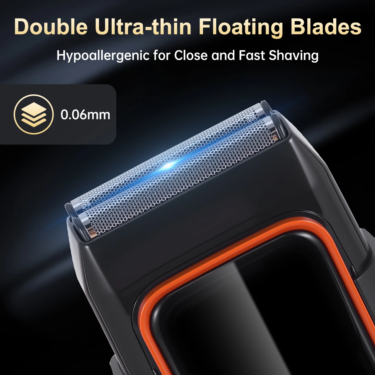 Hatteker Double-Headed Reciprocating Shaving Razor for Men Beard Trimmer Hair Remover Machine Whitening Skin Care Device