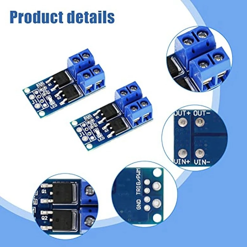 30PCS MOS Transistor Driving Module Trigger Switch DC5V-36V 15A(Max 30A) PWM Adjustment Electronic Switch Control Board Durable