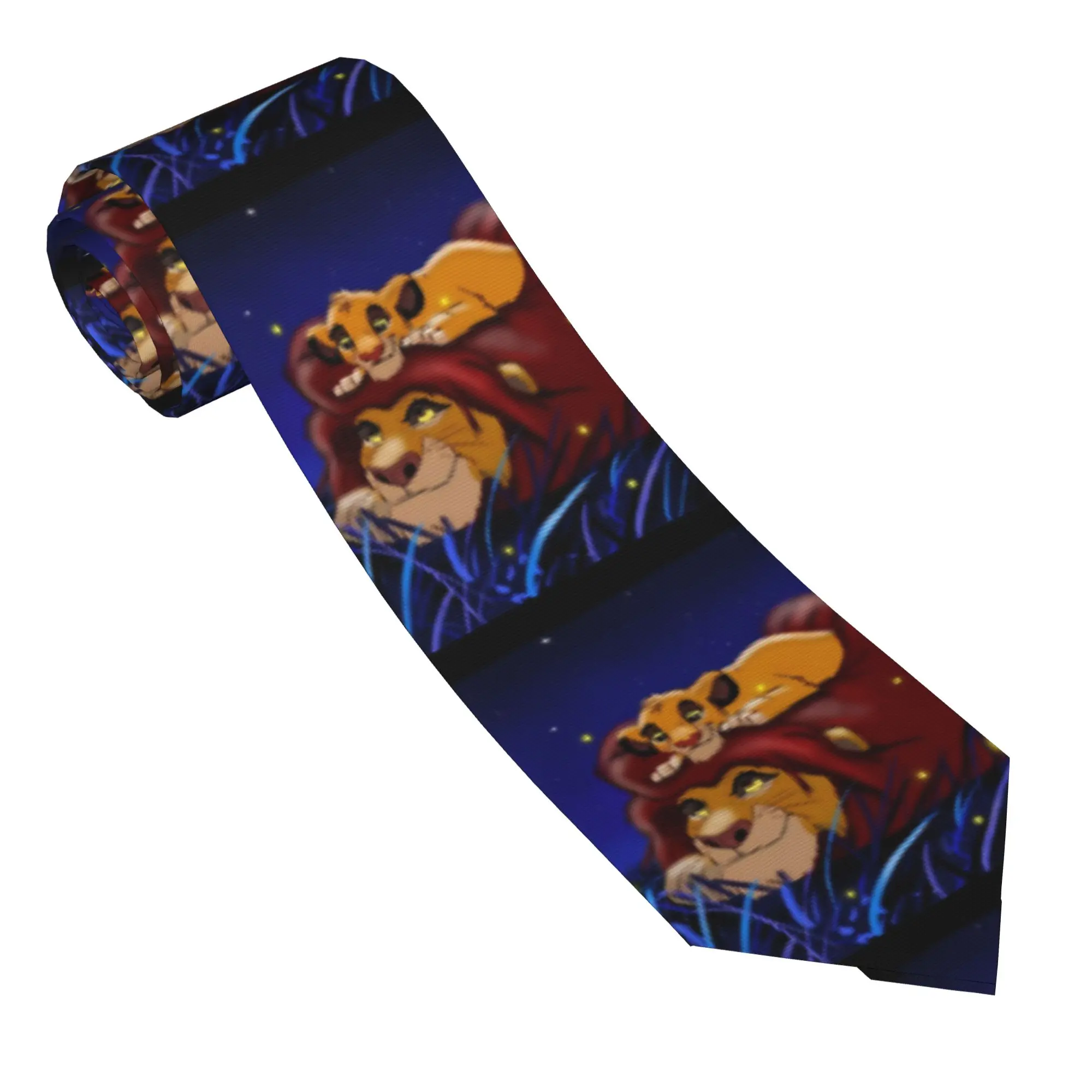 Neckties LionKings Men Slim Polyester 8 cm Classic Neck Tie Simba Cartoon  for Mens Accessories Gravatas Wedding Business