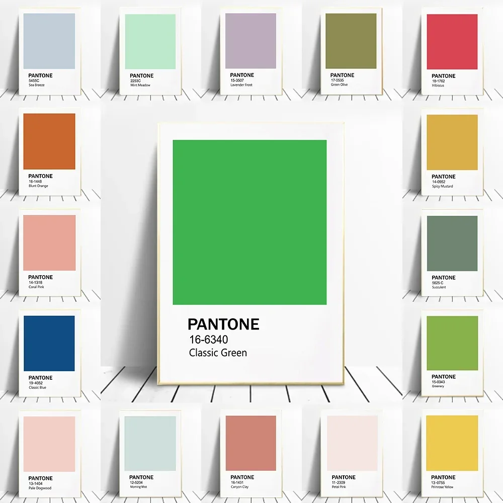 Unframe Canvas Painting Pastel Pantone Colours Prints Wall Art Gallery Modern Noridc Art Aesthetic Posters For Living Room Decor