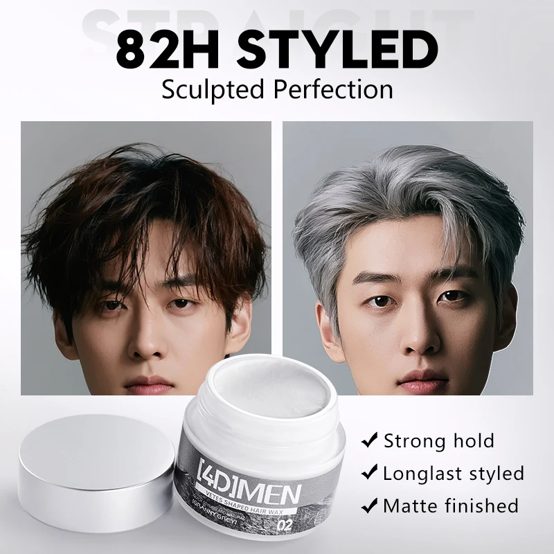 

VETES 120 г Insant Stay Color 30s Cool Styling Wax Granny Grey 02 Моющийся воск для волос Длительный цветной воск Сильная фиксация для мужчин