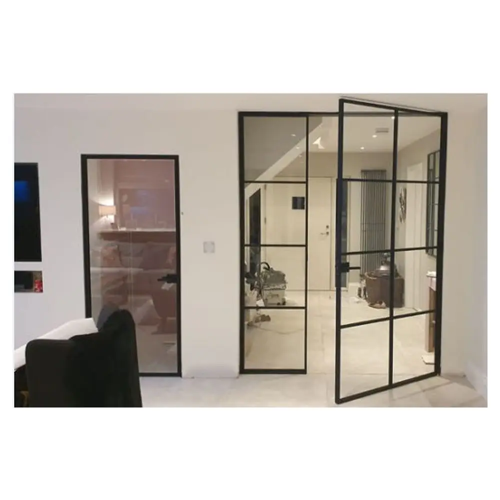 

Fashion Style Used Front Doors Windows Aluminum Slim Frame Door Frameless Aluminum Sliding Glass Door