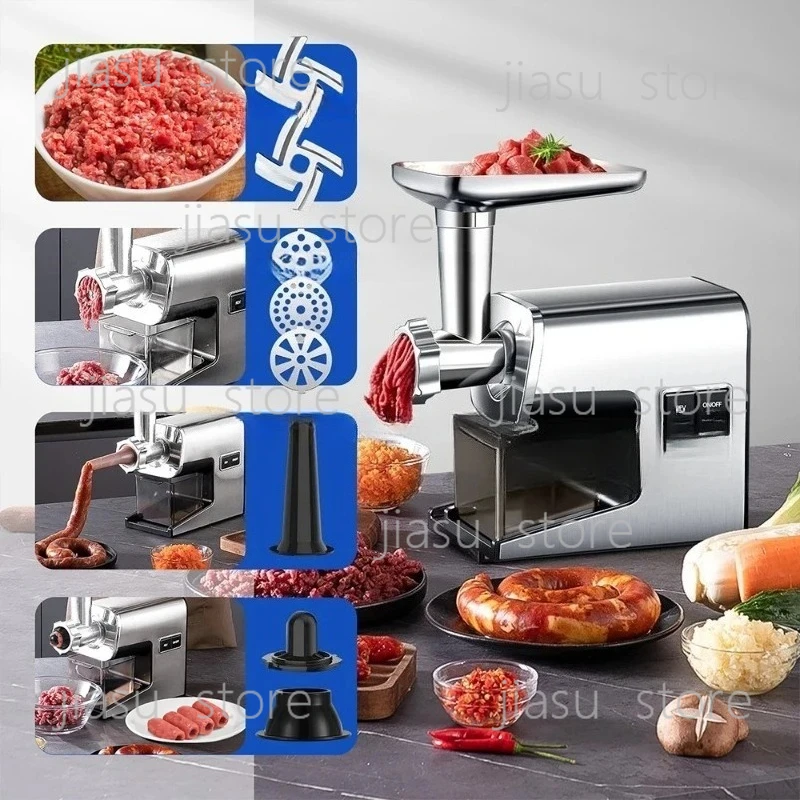 2025 New Electric Meat Grinder 220V Sausage Stuffing Machine Commercial Stainless Steel Food Processor
