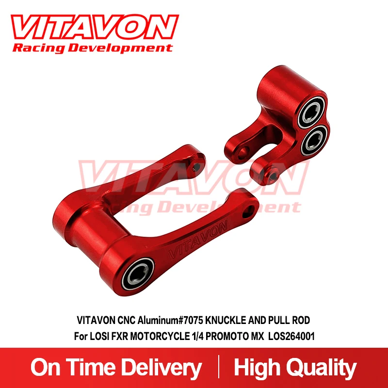 VITAVON CNC Aluminum#7075 KNUCKLE AND PULL ROD For LOSI FXR MOTORCYCLE 1/4 PROMOTO MX LOS264001