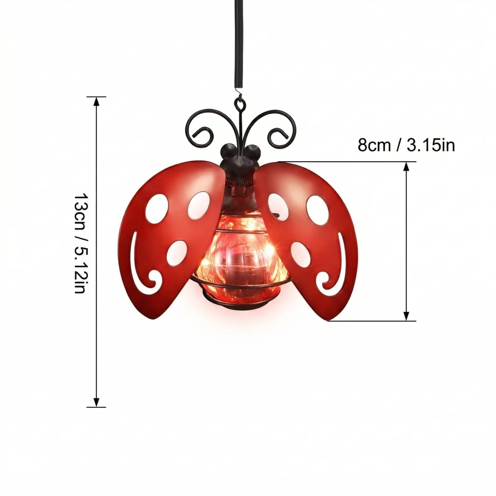 Lámpara solar colgante para ex - Lighting Bug Decor reseña y precio