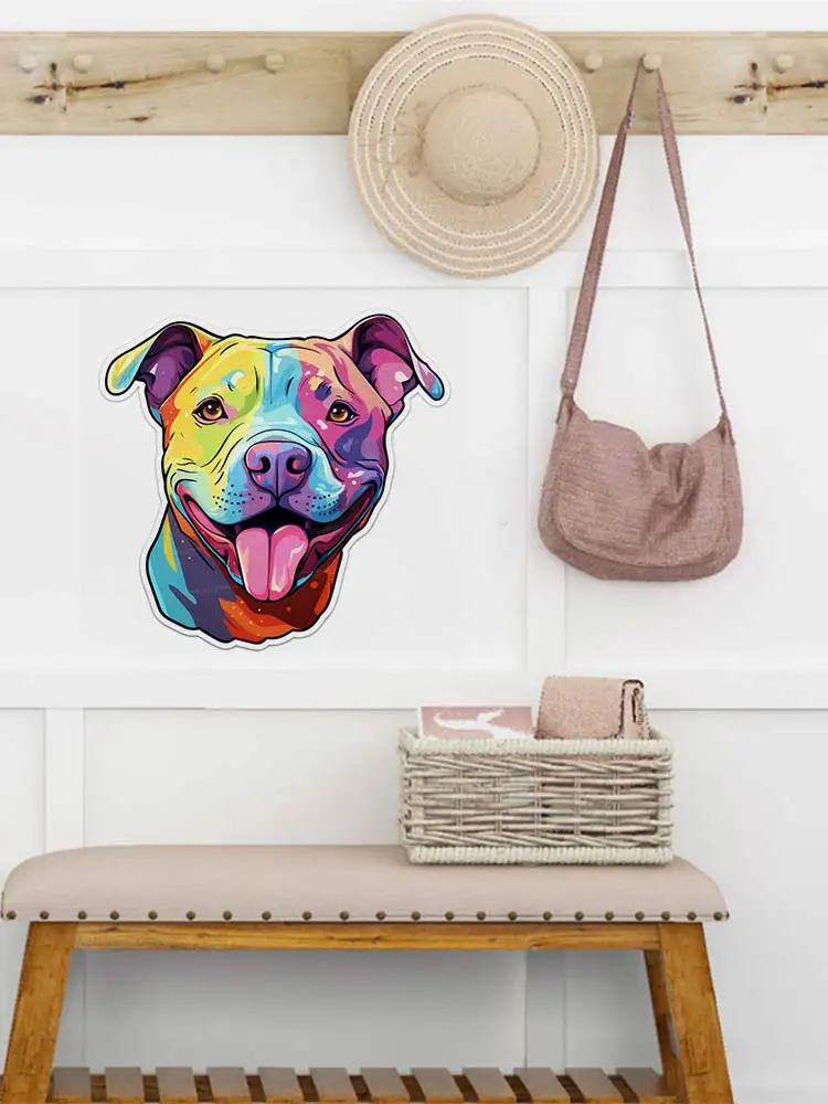 Pit Bull Terrier Sticker Art Mural Living Room Bedroom Cabinet Decoration Home Decor Cute Animal Stickers S826