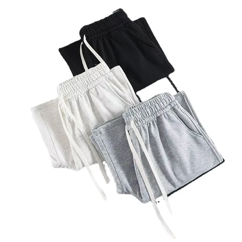 Hot-selling cotton high-waisted casual sports shorts women's four-season thin loose wide-leg streetwear versatile five-point