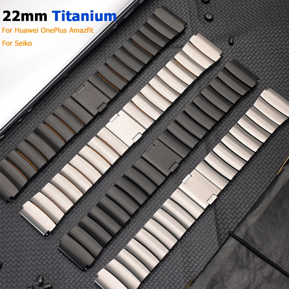 

22mm Titanium Band for Huawei Watch GT6/5/4 46mm Watch 5 Ultimate Strap Bracelet for Amazfit Balance 2/1 for Seiko Omega Correa