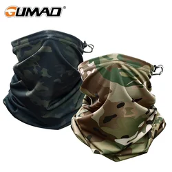 Camo Tactical Mask Neck Gaiter Cover Face Mask Bandana Sun Cool Outdoor Cycling Hunting Hiking Camping Tube Scarf Men Women