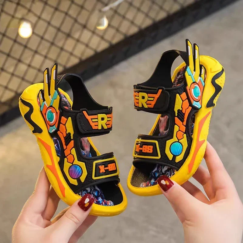 

Summer Cool Boys' Sandals – Waterproof Plastic Fashion Korean-style Kids' Sports Beach Shoes for Small To Big Children