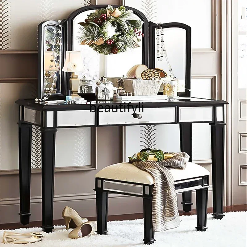 

Fashion fine makeup set bedroom small apartment solid wood dressing table design a16