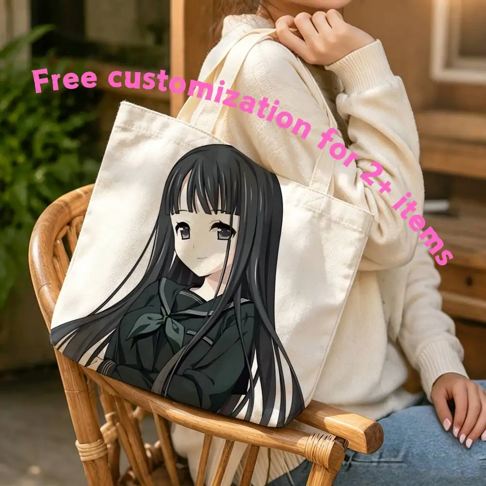 Manaka Nemu Euphoria Visual Novel Waterproof Lined Canvas bags suitable for going to class, shopping, gifts, and commuting