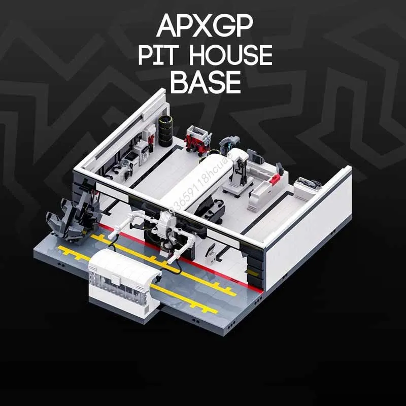 2628 قطعة MOC F1 فيلم APXGP حفرة منزل نموذج اللبنات تجميع الاطفال اللعب DIY بها بنفسك هدايا عيد الميلاد الإبداعية