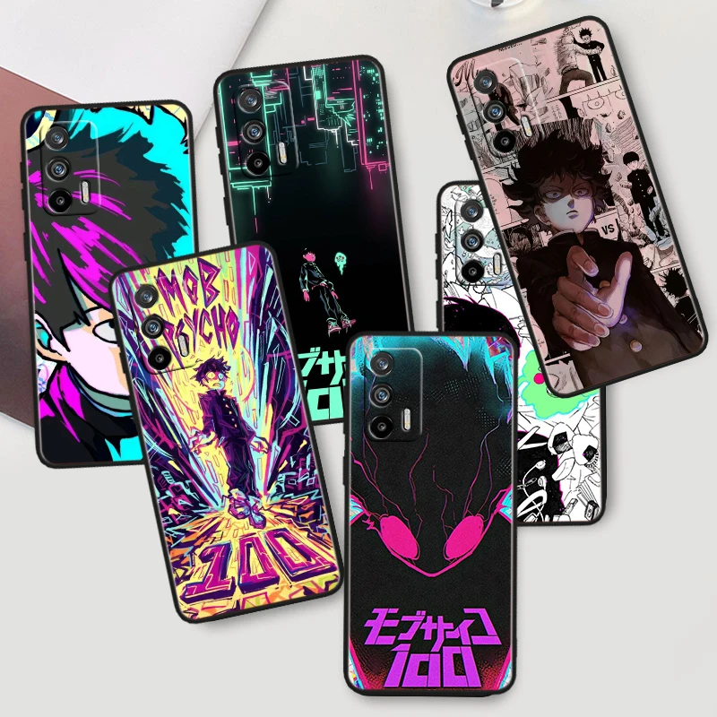 Anime Mob Psycho 100 For OPPO Realme GT Neo 5 3 2 C55 C33 C35 C30 C31 X2 C21 C20 C11 C3 C2 Black Phone Case Cover