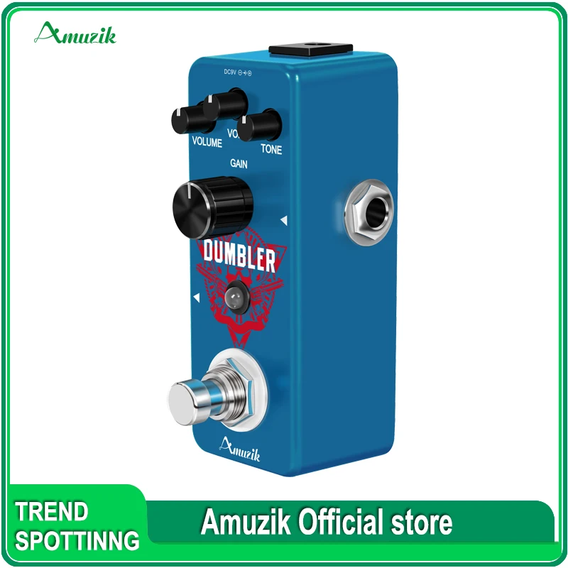 Amuzik-Electric Guitar Effect Pedals, Analog Dumbler Effects, Amp Simulator, Light Overdrive, Supply