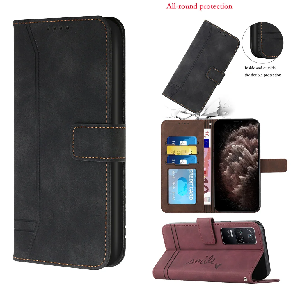 2024 For Xiaomi POCO F4 Чехол для Magnetic Wallet Phone Cases Book Flip Cover For POCO F4 F3 X3 M3 M4 Pro X4 X5 GT  Coque Fundas