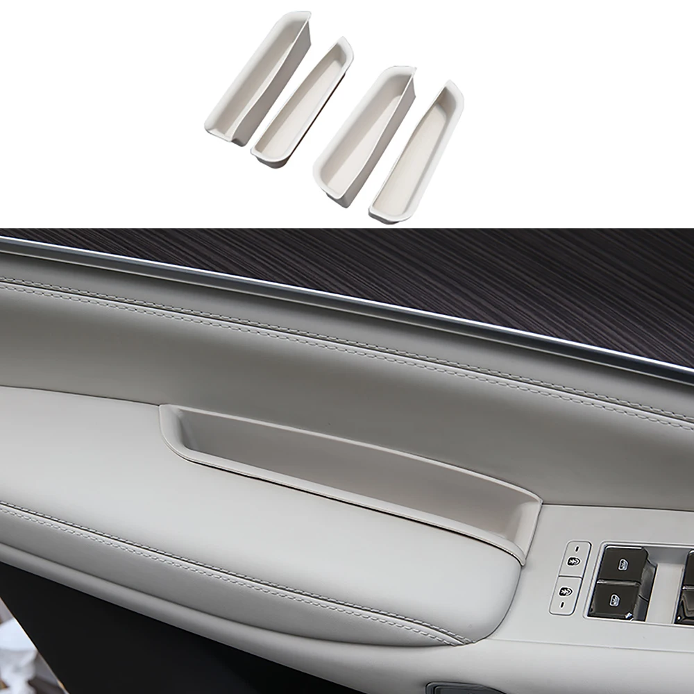 

4pcs Car Door Armrest Silicone Storage Box Fit For Denza N9 2025 2026 Door Handle Storage Box Interior Upgrade Accessories