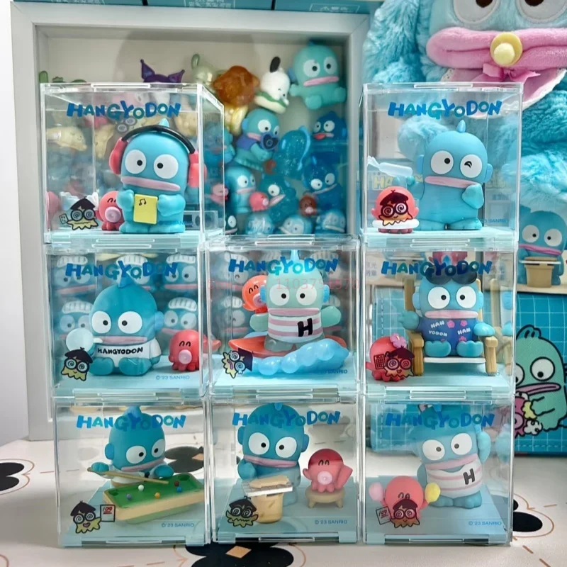 Sanrio Hangyodon Carefree Life Series слепая коробка светящаяся фигурка Hangyodon Surprise Mystery Box аниме кукла детская игрушка в подарок