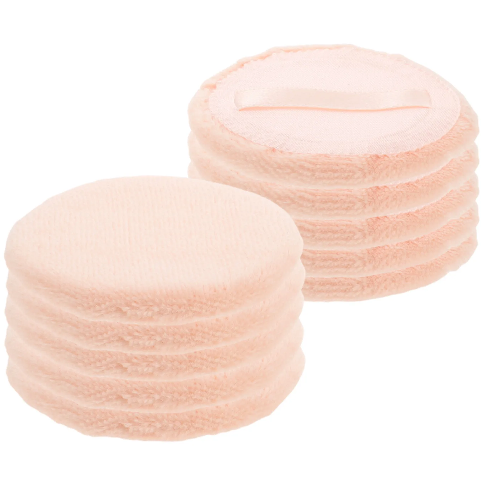 

10Pcs Pure Cotton Round Makeup Puff Portable Soft Loose Powder Puff Compact Face Tool Simple Makeup Pad