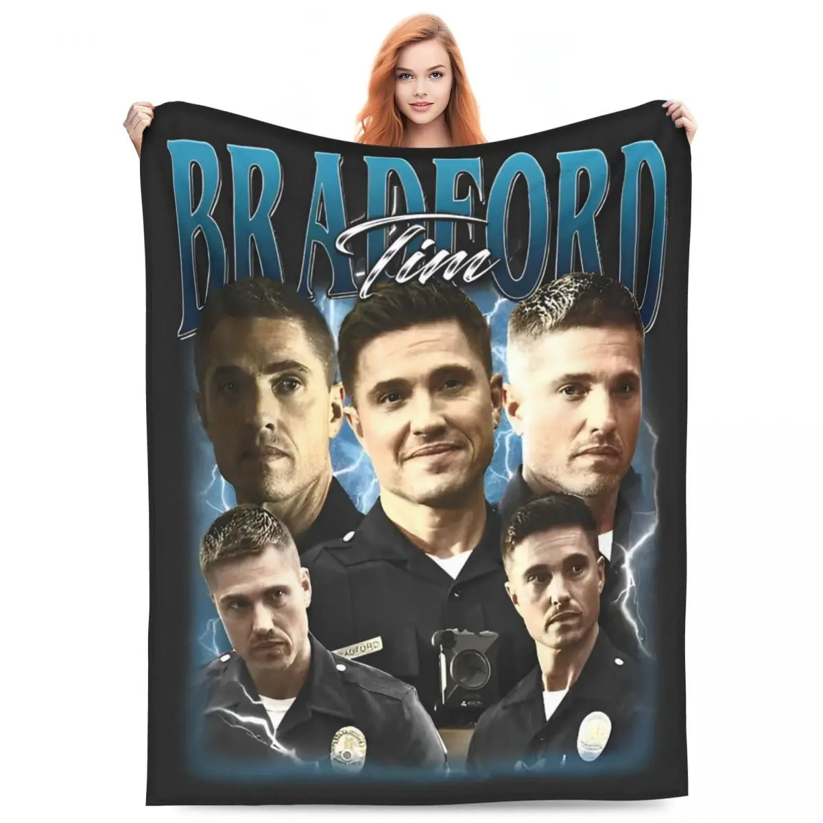 Super Warm Blanket Airplane Travel Tim Bradford Throw Blanket TV Series Flannel Bedspread For Outdoor Comfortable Sofa Bed Cover